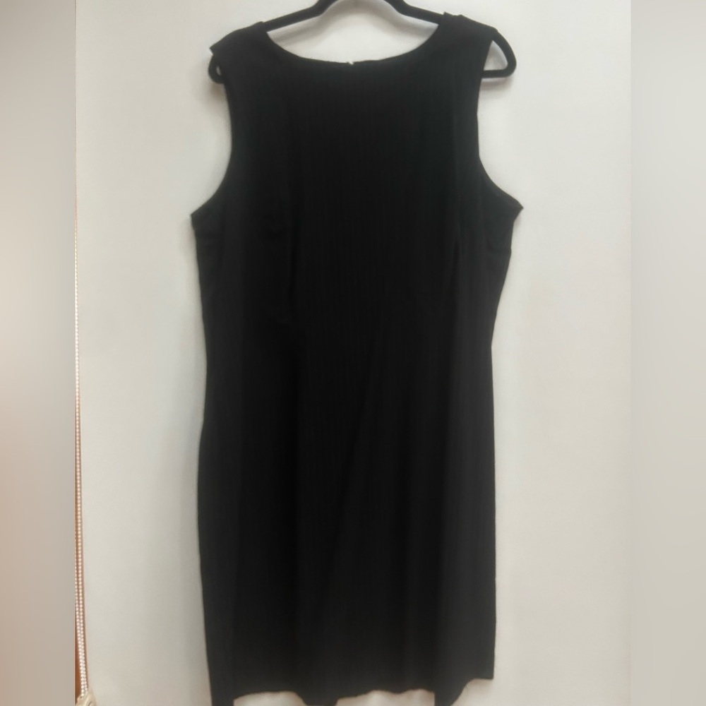 EUC Lane Bryant Venezia Black and White Pinstripe Dress Stretchy Plus Size 20